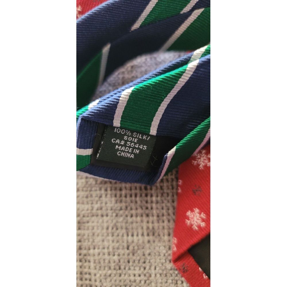 Lot Of 4 J. Crew Red Blue Pink Ties - Picture 5 of 6
